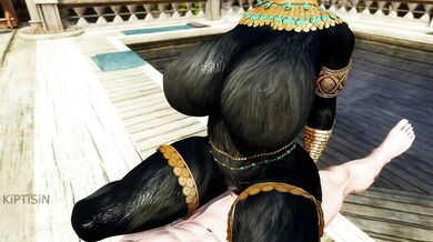 Golden Dick Rider: Black Kitten's Khajiit Cum Adventure