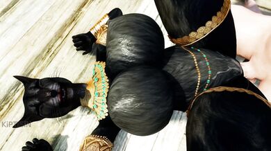 Golden Dick Rider: Black Kitten's Khajiit Cum Adventure