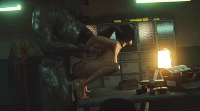 Fucking Ada Wong's Tight Ass with Mr. X's Huge Cock [Anal Sex]