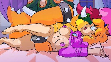 Super Mario's Bowser Awakens Princess Peach for a Rough Night of Hardcore Porn