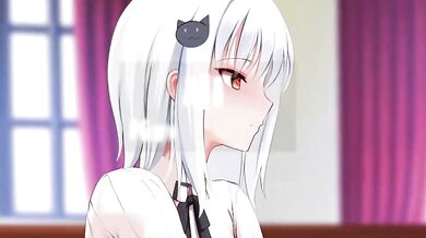 Watch as the catgirl Koneko and her pet Ginhaha have kinky sex in their school uniforms!