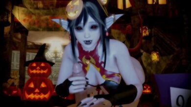 Lady Vampire Honoka's Late Halloween Punishment