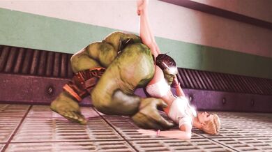 Cassie Cage vs. Hulk: Cassie Destroys Hulk's Balls [Cosmic Brutality]