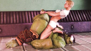 Cassie Cage vs. Hulk: Cassie Destroys Hulk's Balls [Cosmic Brutality]