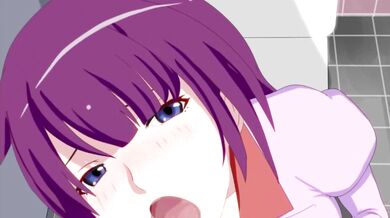Blowjob Queen Hitagi in Action with Sound Effects [AkinoYa]