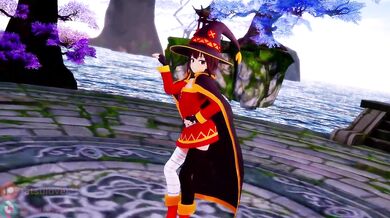 Uncensored MMD Hentai Video: AOA's Excuse Me with Busty Megumin