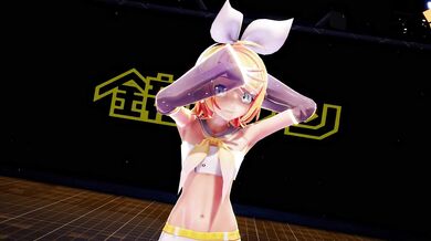 Dick-sucking Kagamine Rin gets her ass pounded by a tomboy lesbian lover!