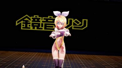 Dick-sucking Kagamine Rin gets her ass pounded by a tomboy lesbian lover!