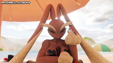 - Lapdance on the sand with Lopunny