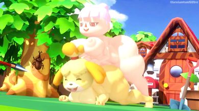 Isabelle Gets Fucked by a Roughneck Farmer in 'Villager x Isabelle'