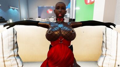 The Mighty White Mistress Takes Down Her Black Futa Slave with Her Succulent Lips