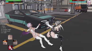 BDSM Lesbian Matchup: Succubus Strap-on vs Futa