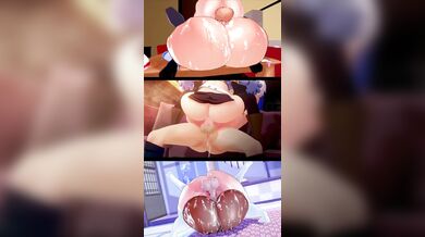 Sexy Splitscreen Slut Taken By Two Big Dicks And Pounded Hard!