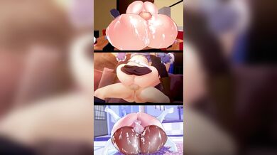 Sexy Splitscreen Slut Taken By Two Big Dicks And Pounded Hard!