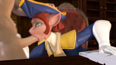 Amelia the Captain Gets a Throbbing Throat Fuck