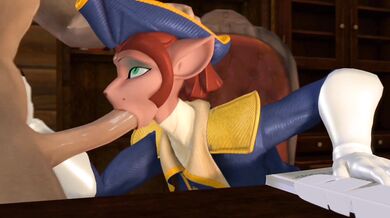 Amelia the Captain Gets a Throbbing Throat Fuck