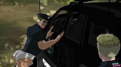 '"Busty Cop Busted"