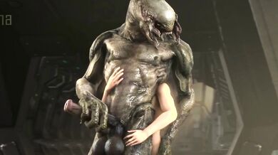 Alien's Bestiality Bondage with Bad Audio Editing