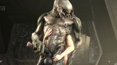 Alien's Bestiality Bondage with Bad Audio Editing