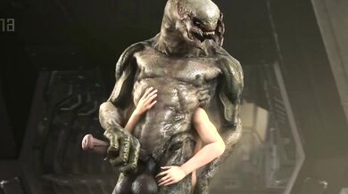 Alien's Bestiality Bondage with Bad Audio Editing