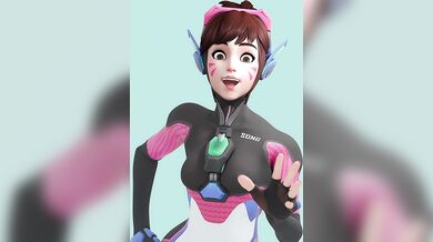 Busty D.Va Gives Epic Footjob with High-Resolution and Smooth Frames