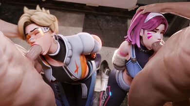 Tracer and D.Va Get It On in 'TheCount's' Hentai Intro