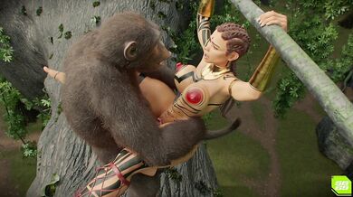 Jungle Juice: Primates and Native Hottie Get It On!