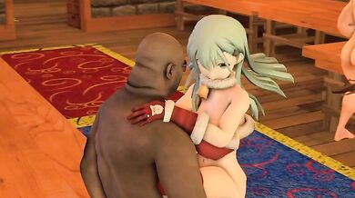 Battleship Fleet Girls Suzuya and Coach Get Busy with Poopy Smoosh