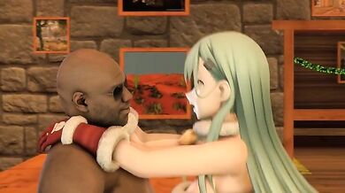 Battleship Fleet Girls Suzuya and Coach Get Busy with Poopy Smoosh