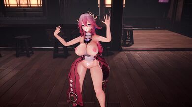 Gentlemen's Club: Yae Miko in 4K