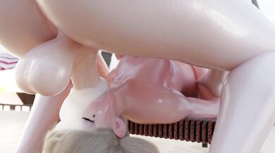 'One-third gone beach deepthroating with Dva and Sleepy Keeper'