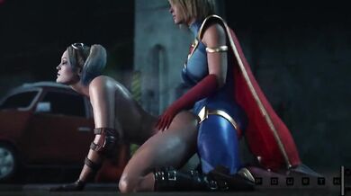 The Futanari Superheroine and Harley Quinn's Hot Tight Fuck