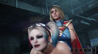 The Futanari Superheroine and Harley Quinn's Hot Tight Fuck