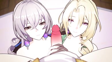 Lesbian Lovers Lick Caelus's Dick