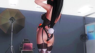 MILFy Momiji's Moist and Sweaty Gravure Shoot in DOA5's Photo Studio #4!