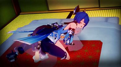 The Hentai Sex Video of Xingqiu, Kirara and Cosplay Girls [with Toys]