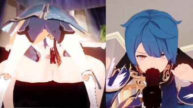 'Luscious Chinese MILF gets a hot blow job from her son's nerdy friend during a family visit, with the help of some alcohol and flattery!'