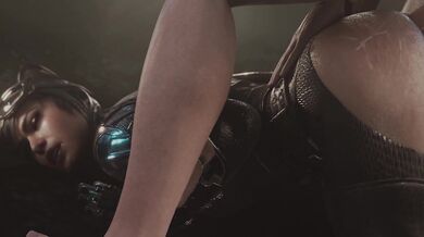 Harley Quinn and Catwoman Lesbian Action