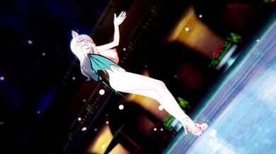 Latex-clad ninja girls get their pussies eaten out by fireflies while bound in a tight rope suspension.