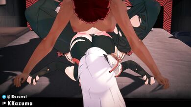 Exploring the depths of passion with Genshin Impact and Kazuma's mating press!