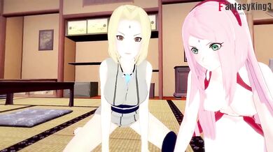 The Secret Sexual Desires of the Leaf Village: Naruto, Tsunade and Sakura Engage in an Unforgettable Threesome