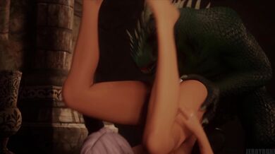 Ivy and the Lizard Man's Furious Fuck Fest in Stunning 4K Ultra HD!