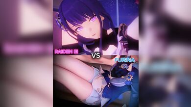 'Raiden and Ei face off against Furina (Sugardust) in a hot, sweaty wrestling match that ends with a sweet, sticky climax!'