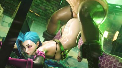 Zeri's Rough Lesbian Sex with Jinx the Futanari