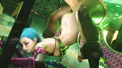 Zeri's Rough Lesbian Sex with Jinx the Futanari