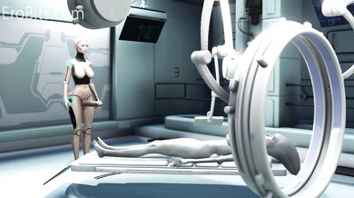 Alien Sexfest: A Futanari Android's Dominant Encounter with an Extraterrestrial Beauty