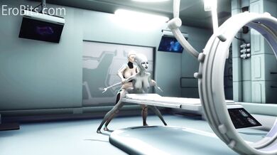 Alien Sexfest: A Futanari Android's Dominant Encounter with an Extraterrestrial Beauty
