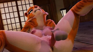 Tigress BDSM Playtime with Submissive Bunny