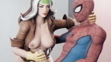 Spidermen and Roguettes in the VHS XXX Parody