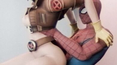 Spidermen and Roguettes in the VHS XXX Parody